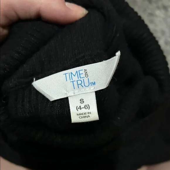 Time and Tru Black Cowl Neck Sweater - Picture 4 of 4